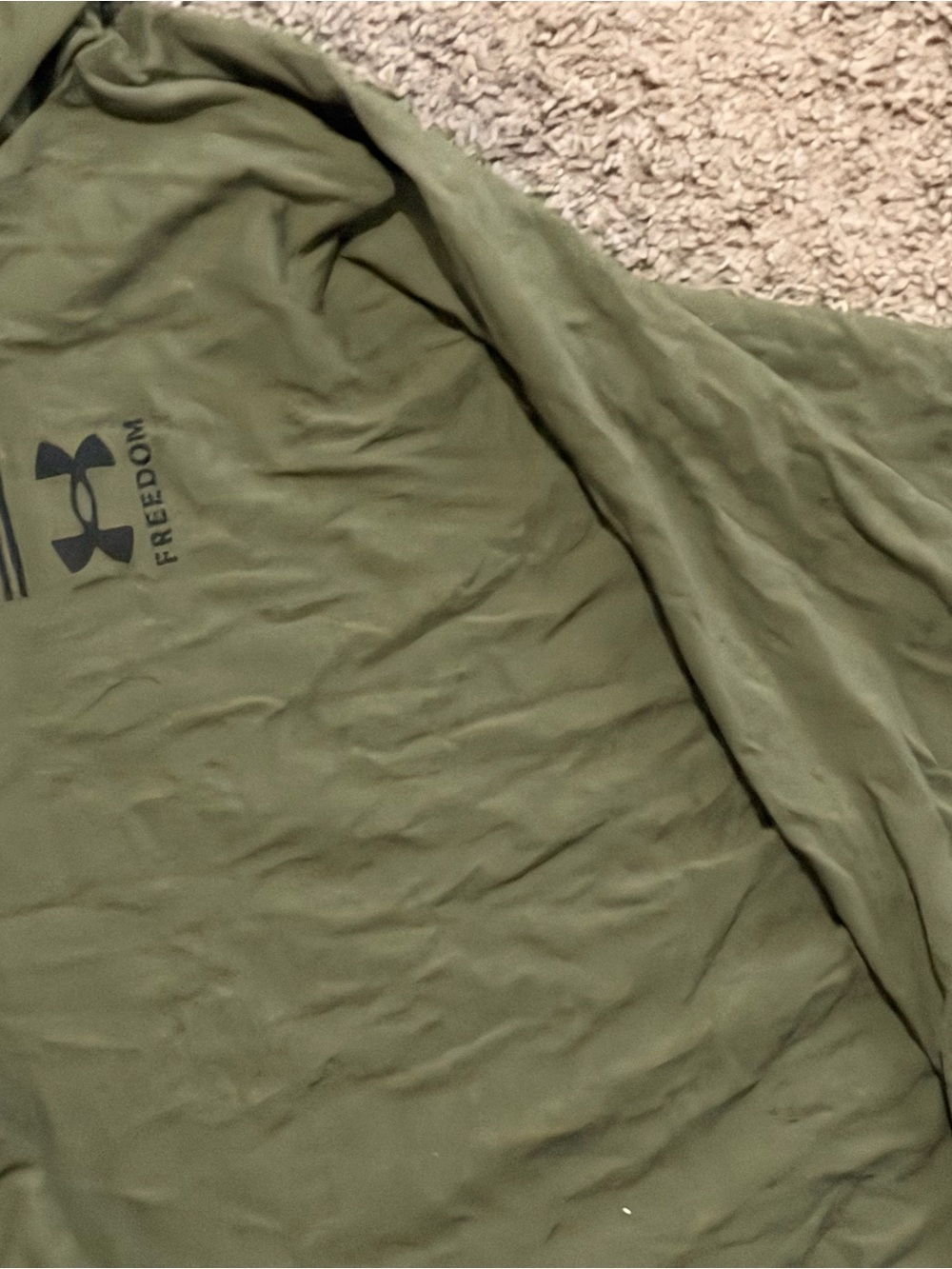 Under Armour Freedom Olive Drab Long Sleeve Men's Shirt